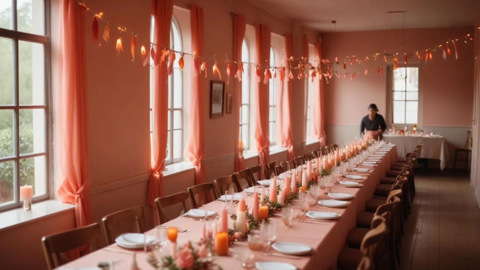 Soirée animée dans un restaurant décoré pour un événement
