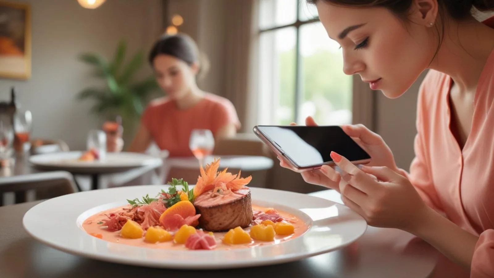 Site web d'un restaurant avec sa galerie de photos, sur un ordinateur portable